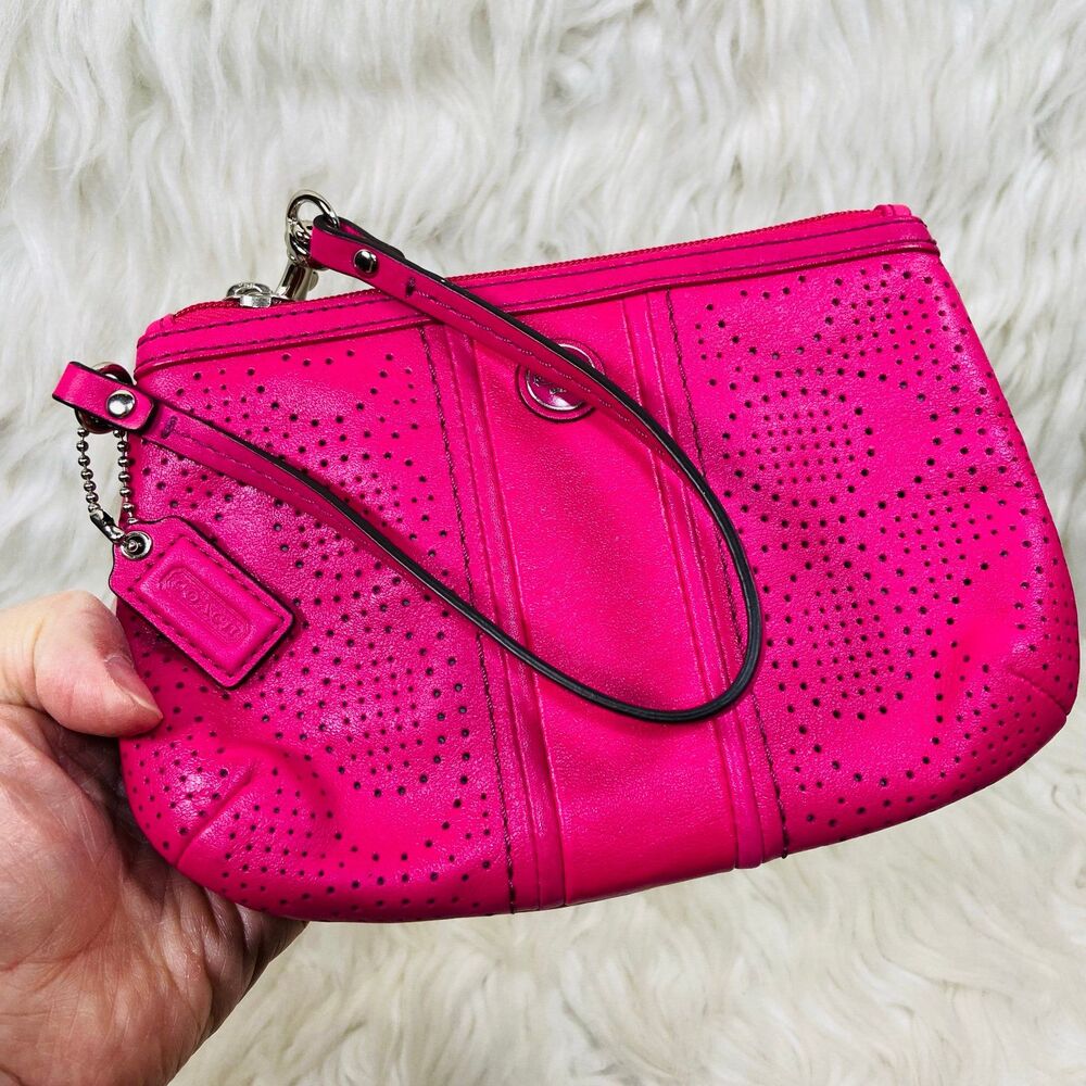 Magenta Coach wristlet - Picture 9 of 11